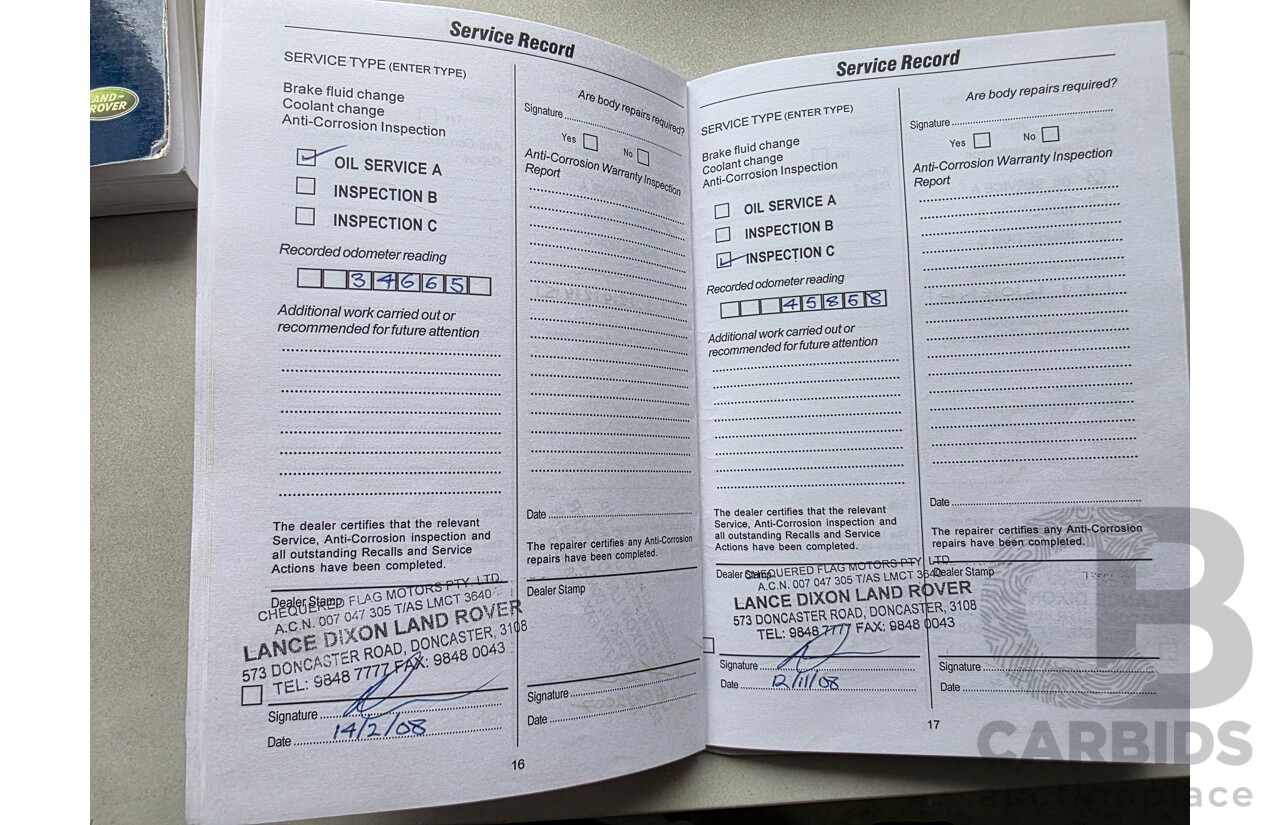 8/2006 Land Rover Discovery 3 HSE 4d Wagon Blue Turbo Diesel 2.7L - 7 Seats