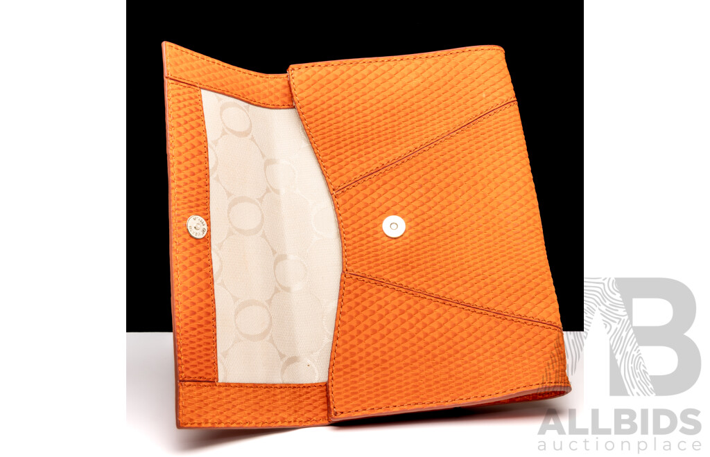 Vintage Oroton Orange Weave Clutch Purse & Vintage Oroton Small Crossbody Messenger Bag