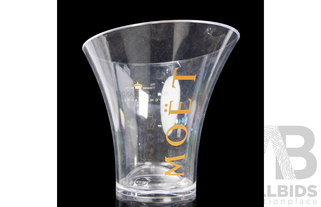 Large Lucite Champagne Bucket Marked Moët & Chandon
