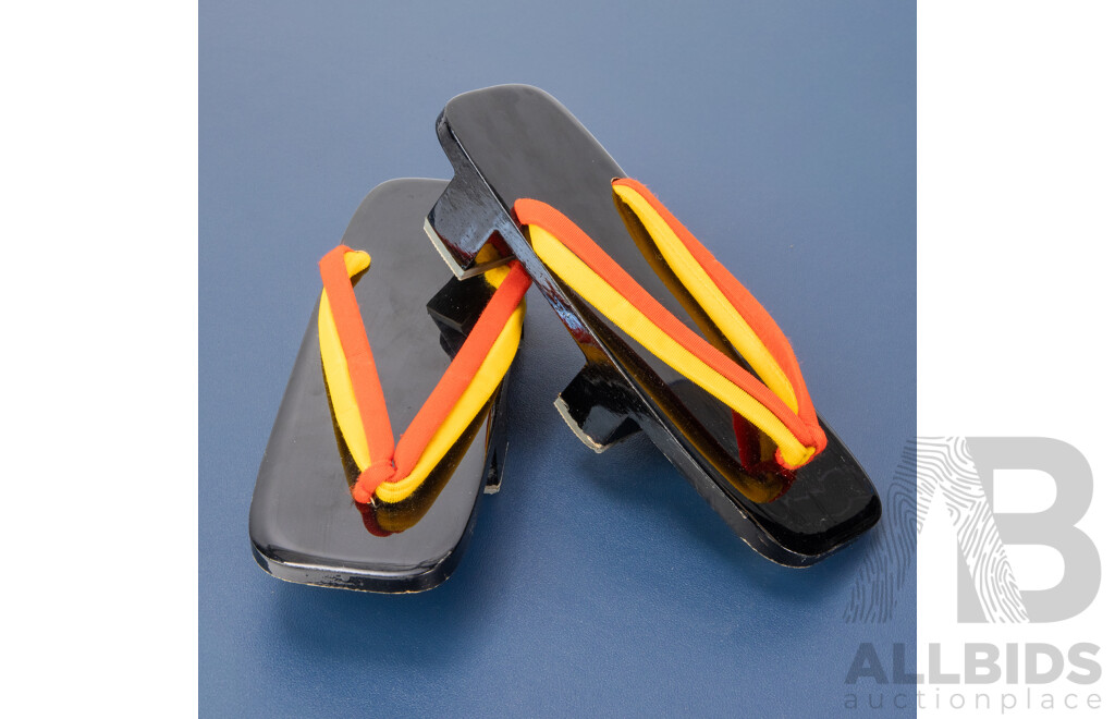 Pair of Black Japanese Geta