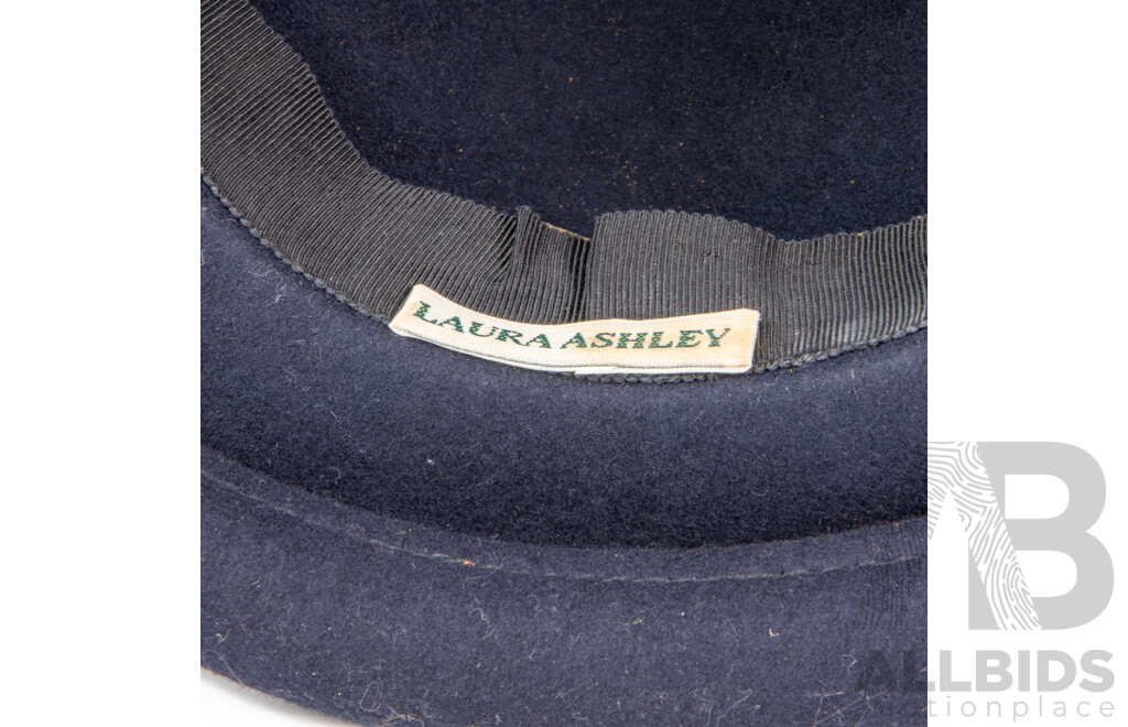 Laura Ashley Navy Wool Hat