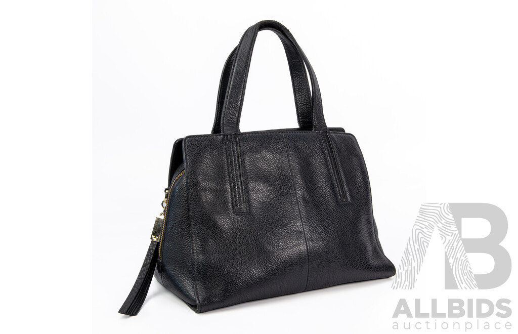 Kate Spade Grey Street Dominque Satchel in Black with Adjustable Shoulder Strap and Dust Bag