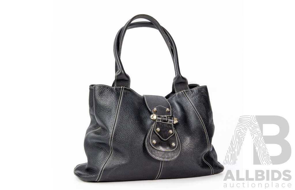 Furla Black Leather Handbag