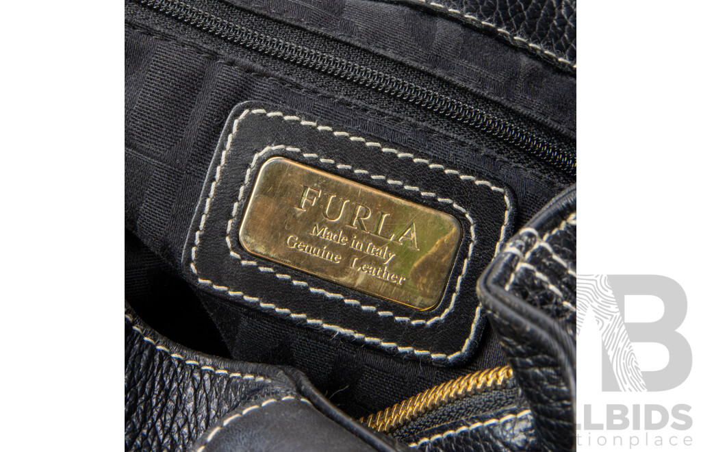 Furla Black Leather Handbag