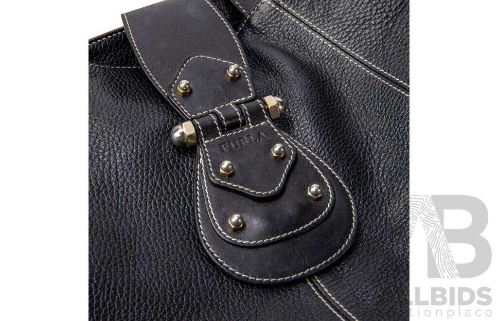 Furla Black Leather Handbag