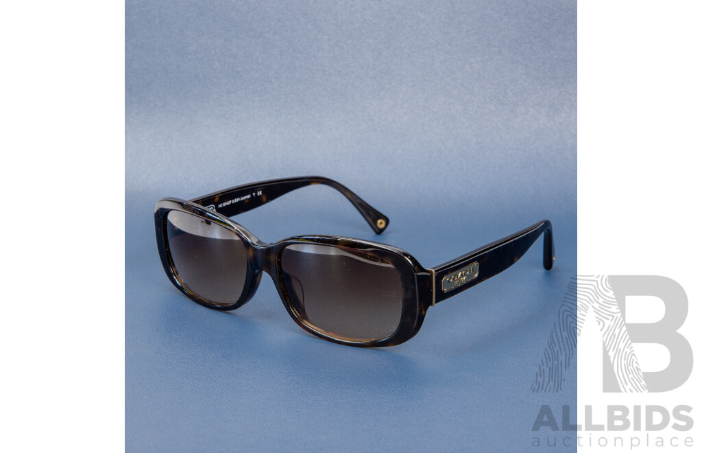 COACH Joanie Sunglasses in Dark Tortoise with Case