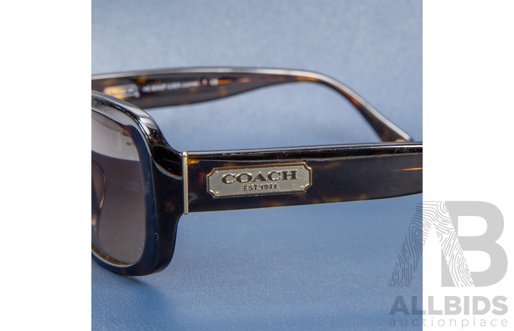 COACH Joanie Sunglasses in Dark Tortoise with Case