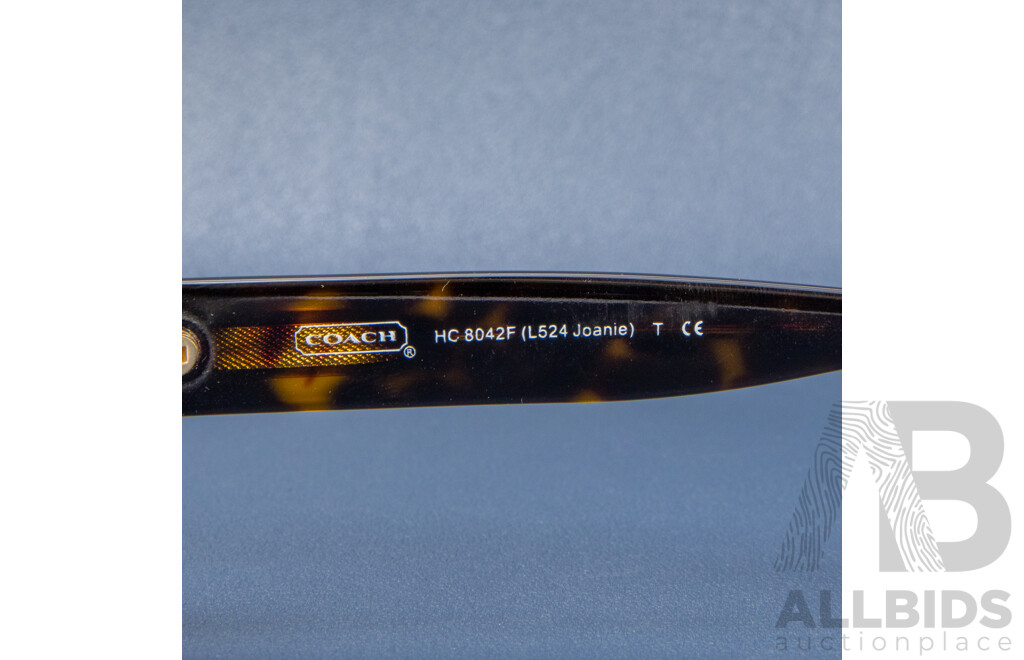COACH Joanie Sunglasses in Dark Tortoise with Case