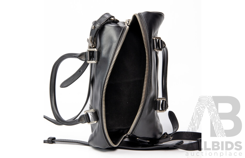 Dylan Kain Love St. Studio Black Leather East Carry-All Bag with Shoulder Strap