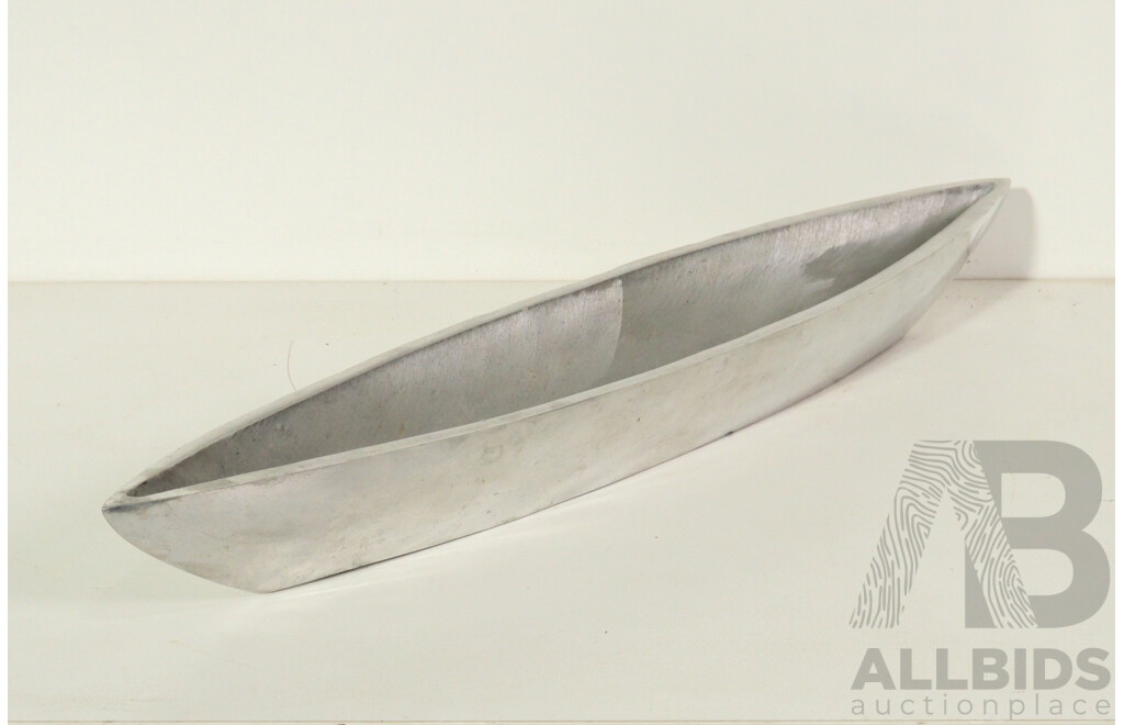 Decorative Pewter Boat Vase