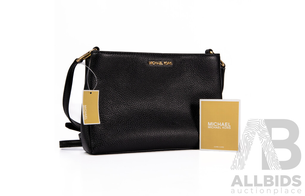 NEW Michael Kors Black Trisha Crossbody Bag - RRP $398