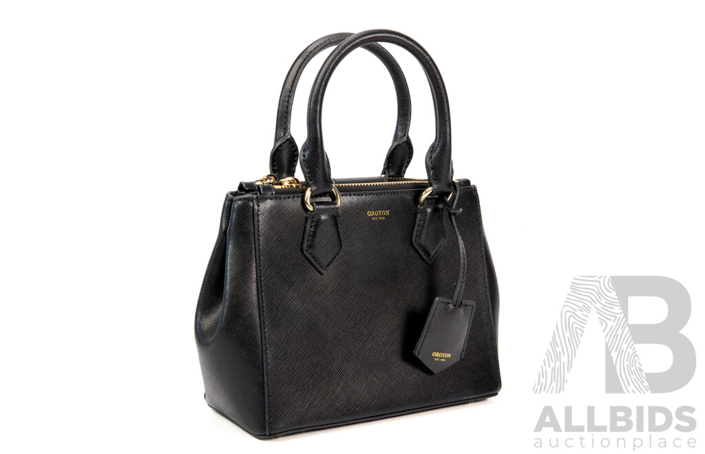 Oroton Inez Mini City Tote in Black