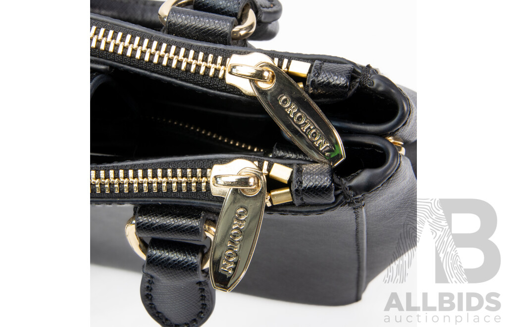 Oroton Inez Mini City Tote in Black