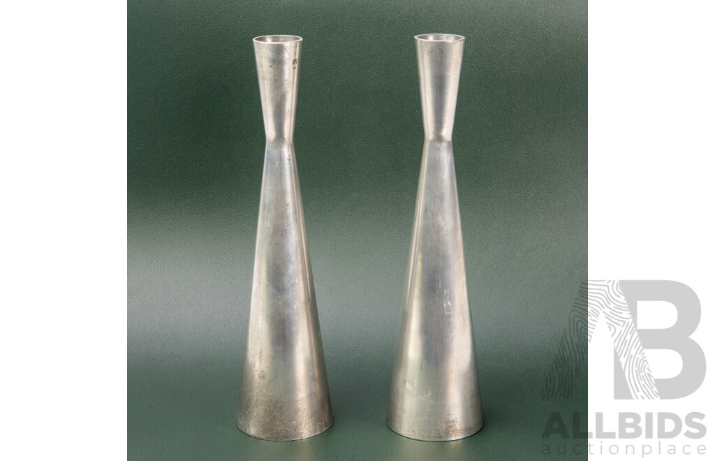 Pair of Selangor Pewter Bud Vases