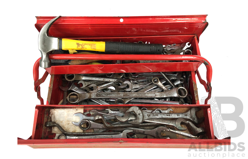 Cantilever Toolbox and Various Hand Tools