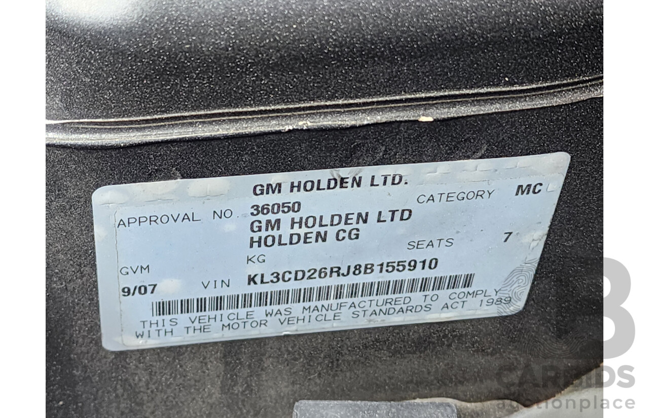 9/2007 Holden Captiva LX (4x4) CG 4d Wagon Black 2.0L