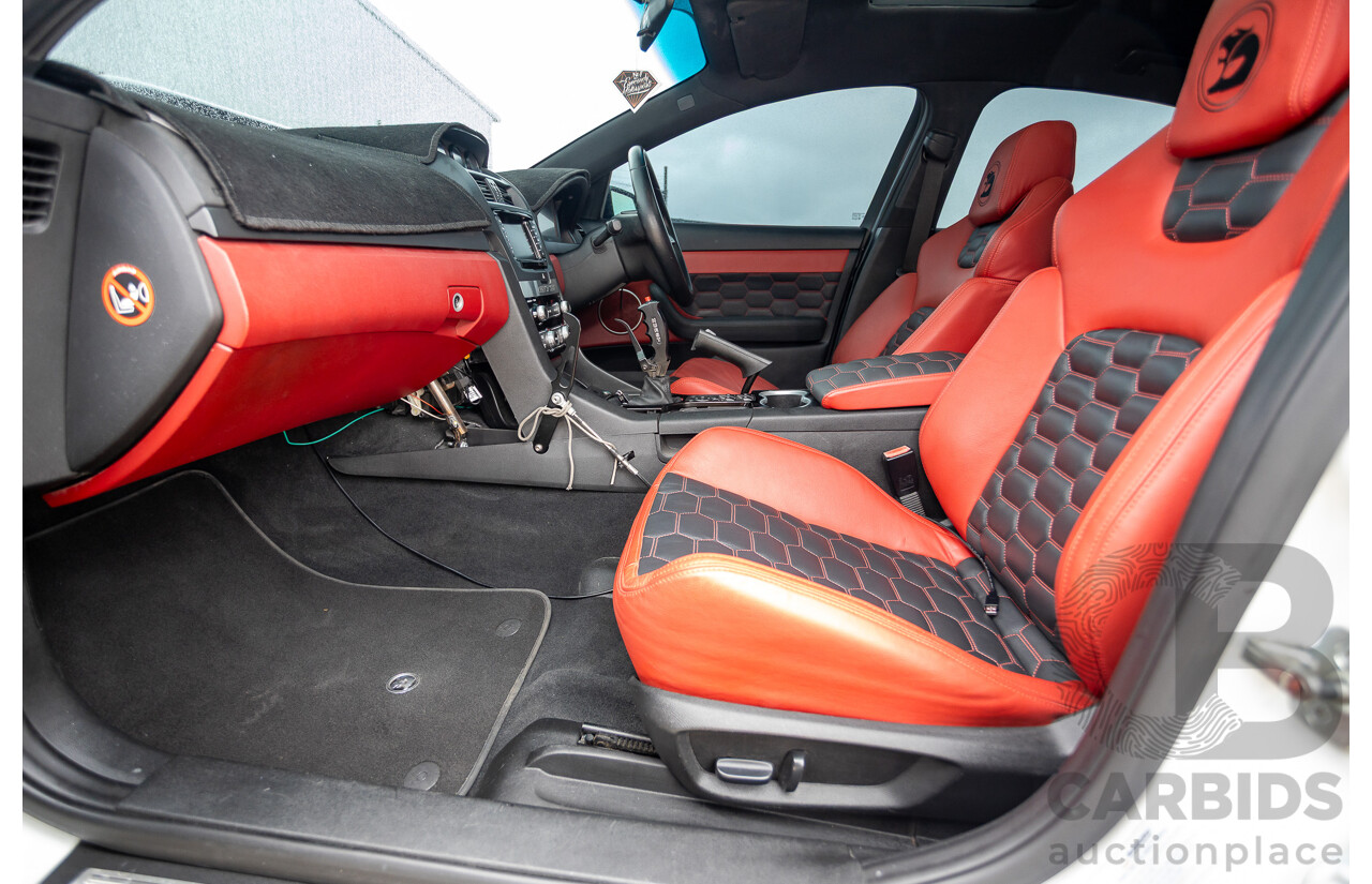 6/2009 Holden Special Vehicles HSV VE GTS MY08 Upgrade Build Number #960 4d Sedan White Turbocharged V8 1100hp+