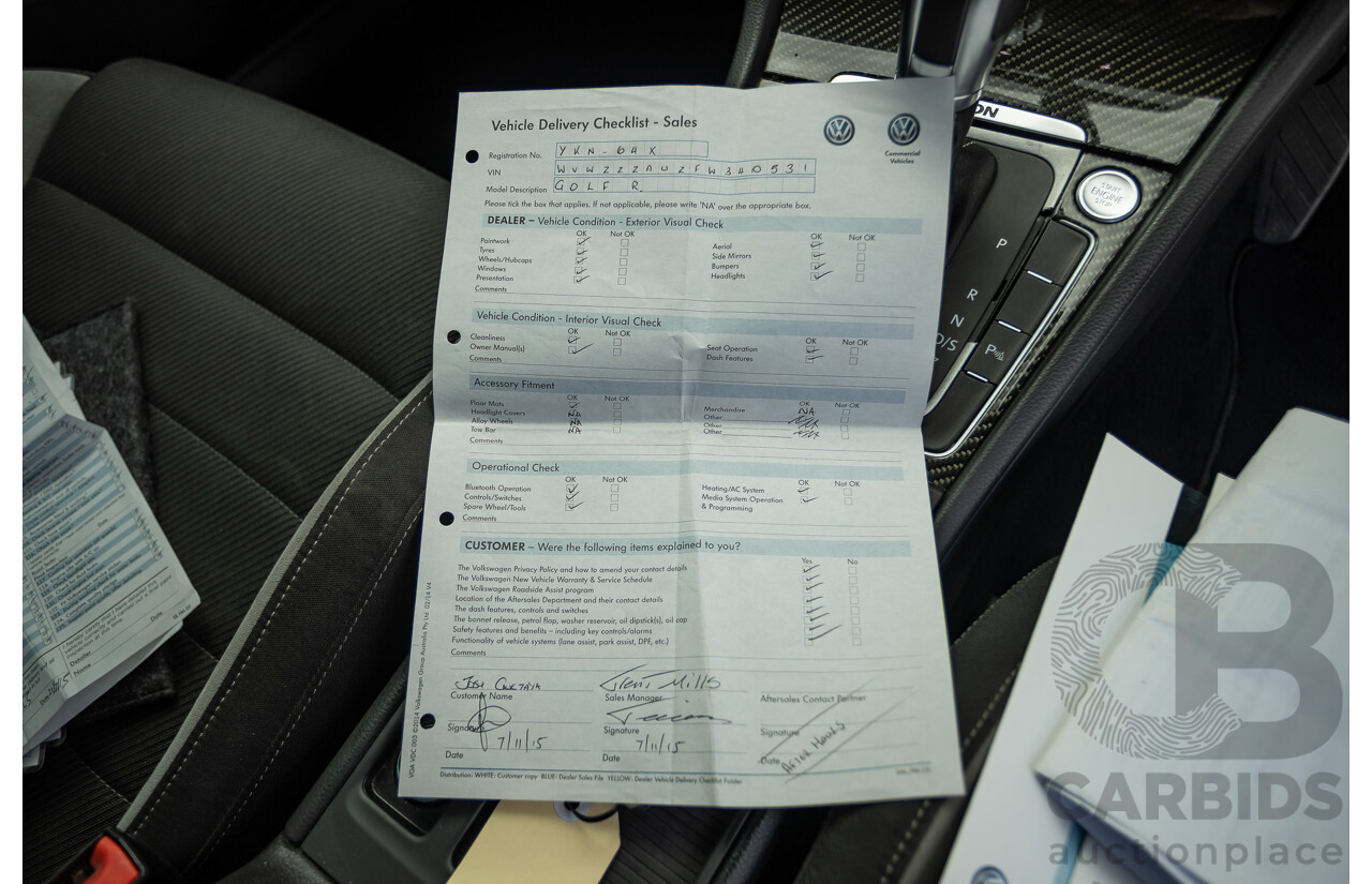 7/2015 Volkswagen Golf R Mk7 (AWD) AU MY15 5d Hatchback Lapiz Blue Metallic Turbo 2.0L - Stage 3 APR