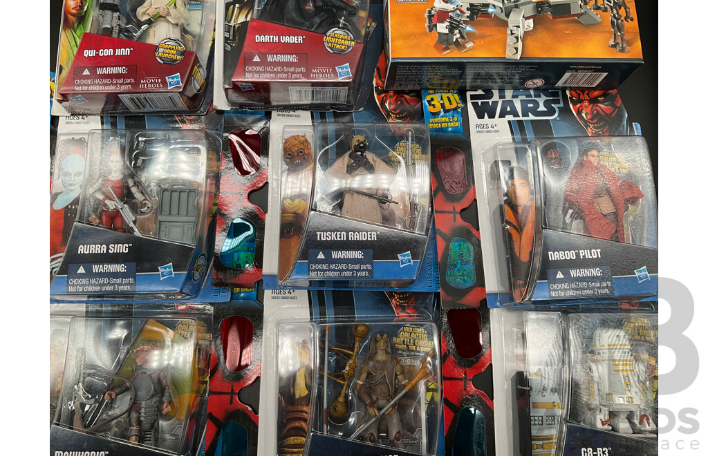 Assorted Collectable STAR WARS Action Figures and LEGO StarWars (9488) - Lot of 9