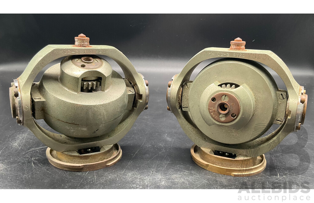 U.S. Navy Mark 12-3 Torpedo Gyroscopes (Pair) - World War II Era – Submarine and Surface Torpedo Components