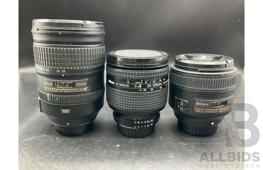 NIKON D200 Digital Camera Kit with 28-300mm Lens, 24-120mm Lens, 85mm Lens and Accessories