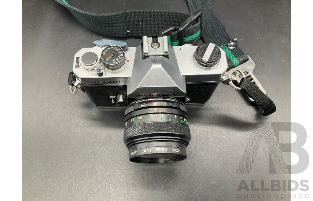 FUJICA ST605N Camera with Multiple Lenses and Accessories