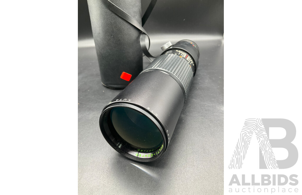 FUJICA ST605N Camera with Multiple Lenses and Accessories