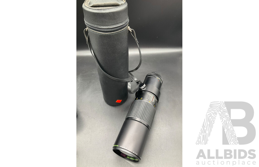 FUJICA ST605N Camera with Multiple Lenses and Accessories