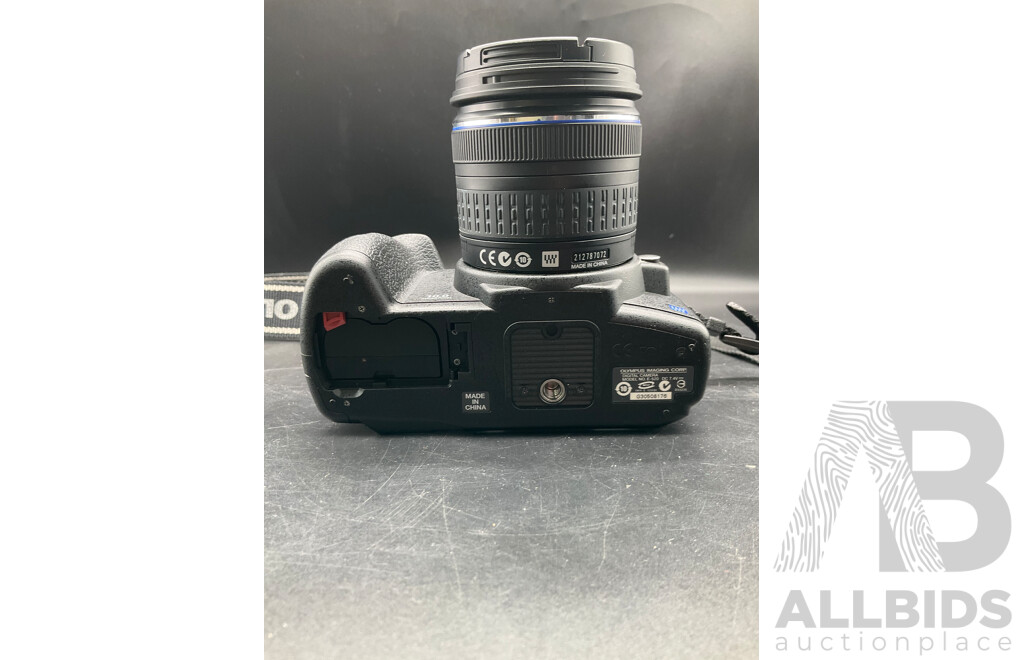 OLYMPUS E-520 DSLR Camera with Multiple Lenses and Accessories