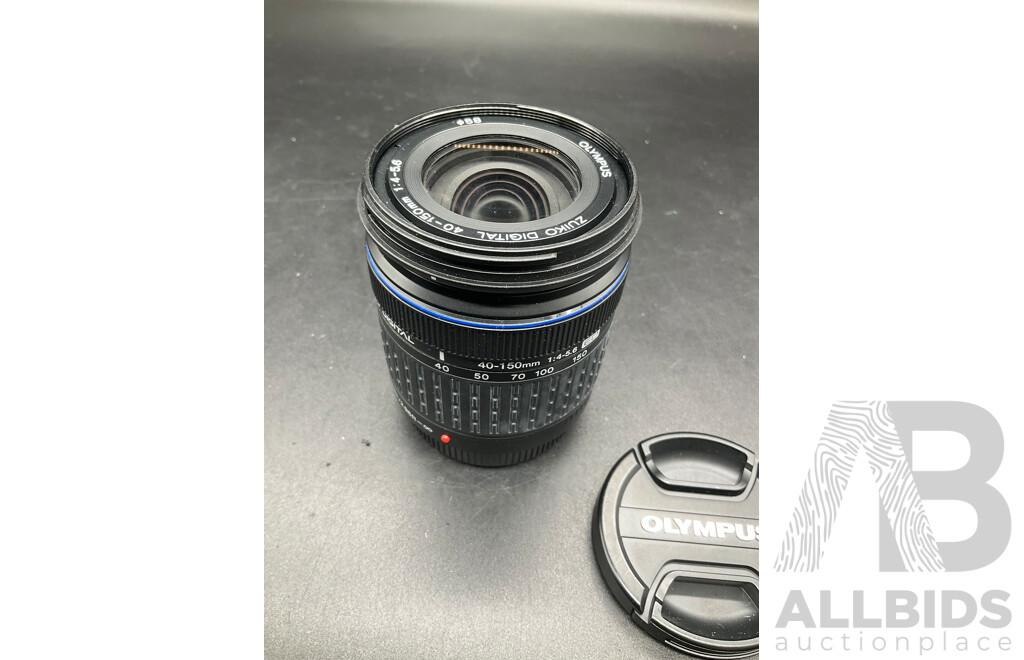 OLYMPUS E-520 DSLR Camera with Multiple Lenses and Accessories