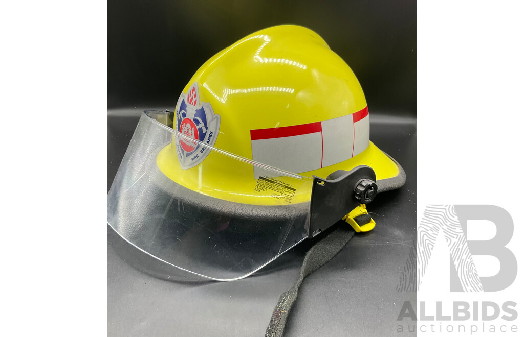 NSW Firefighter Helmet and Assorted Police and Firefighting History Books - Lot of 7