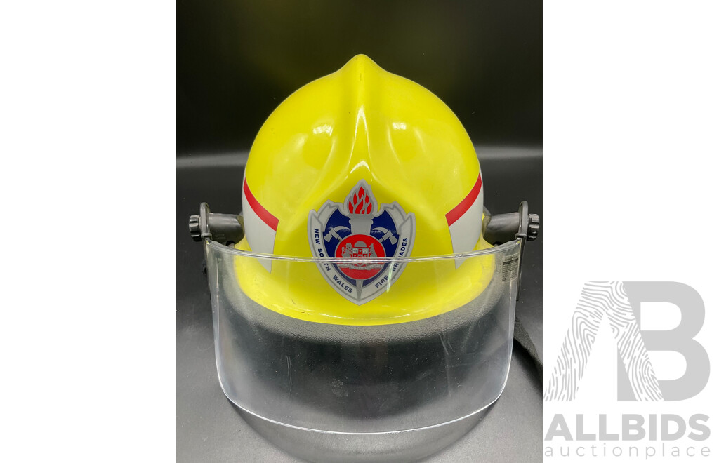 NSW Firefighter Helmet and Assorted Police and Firefighting History Books - Lot of 7