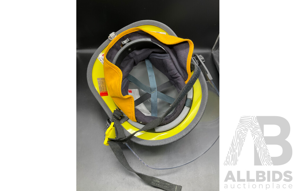 NSW Firefighter Helmet and Assorted Police and Firefighting History Books - Lot of 7