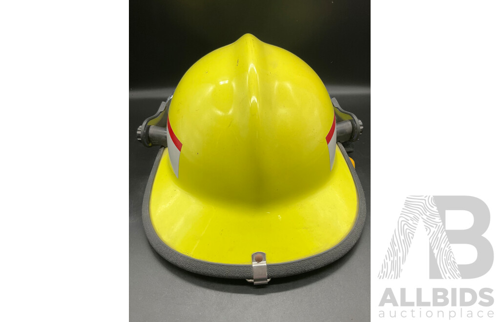 NSW Firefighter Helmet and Assorted Police and Firefighting History Books - Lot of 7