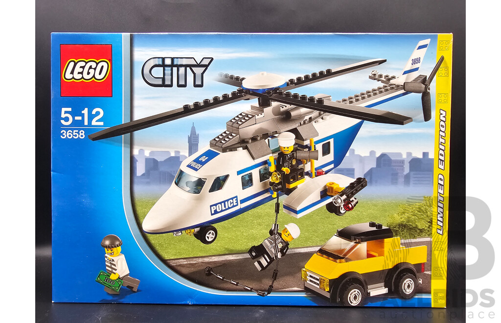 Retired Lego Set, City, Limited Edition Set Police Helicopter, 3658 Sealed New in Box
