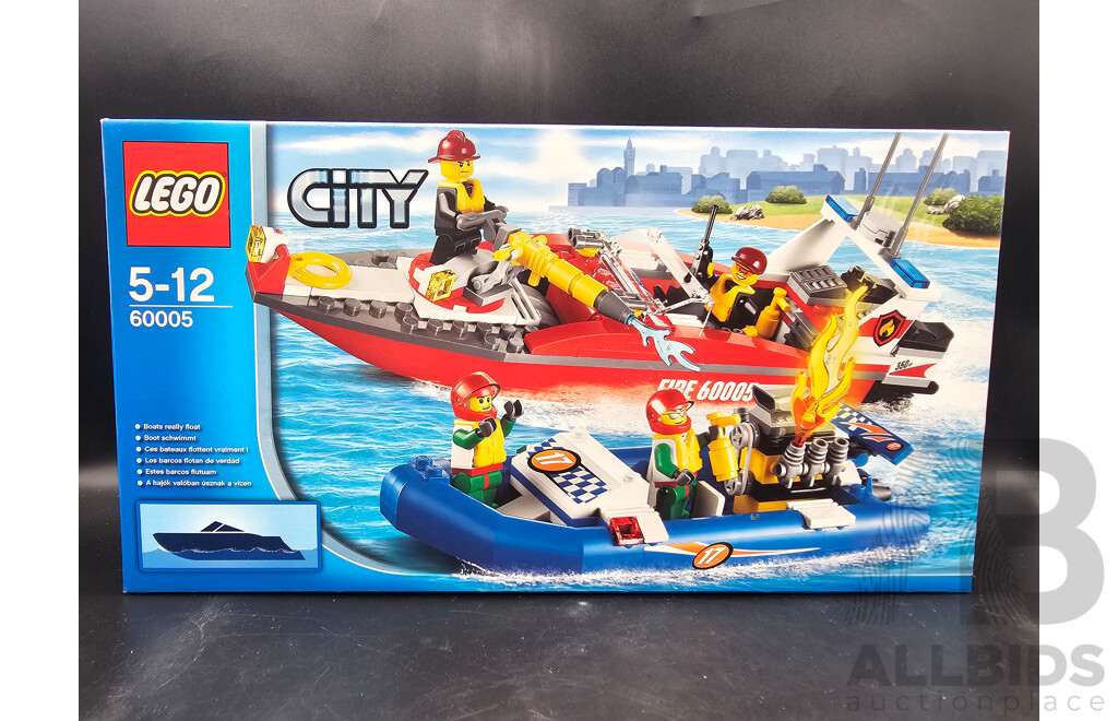 Retired Lego Set, City, Fire Boat , 60005 Sealed New in Box