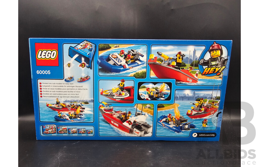 Retired Lego Set, City, Fire Boat , 60005 Sealed New in Box