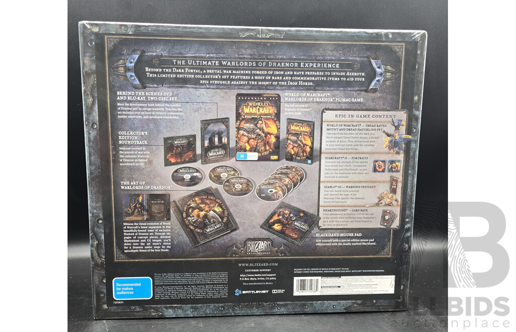 World of Warcraft: The Warlords of Draenor Collectors Edition, Sealed New in Box