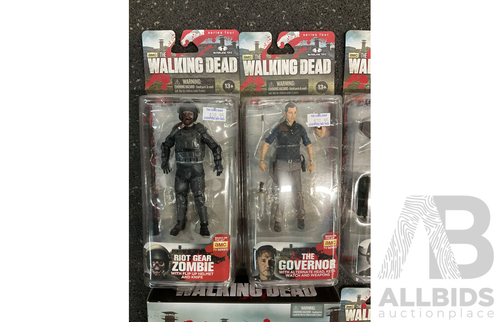 Walking Dead Action Figures, Lot of 6 -  Sealed New in Box