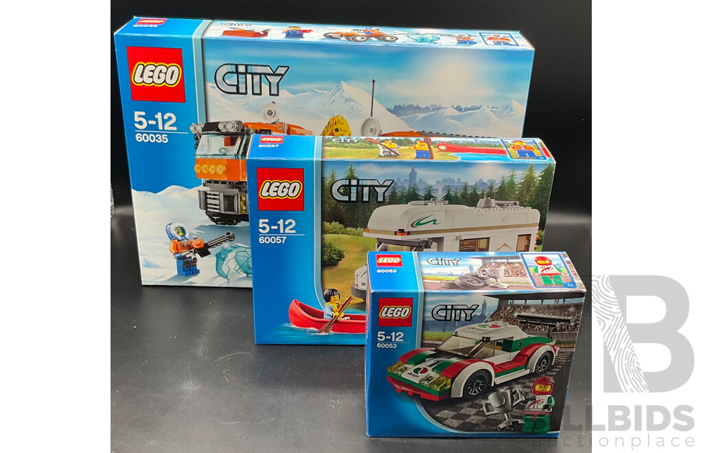 LEGO CITY (60035, 60057, 60053) - Lot of 3