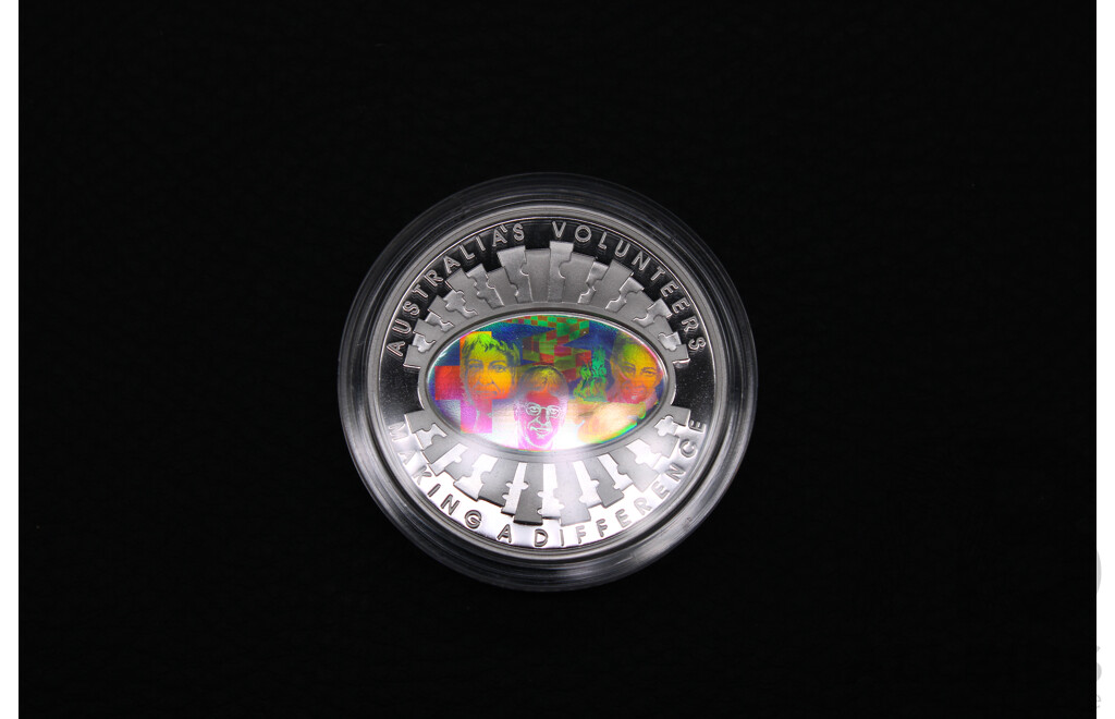 Australian RAM 2003 Volunteers Five-Dollar Silver Proof Coin