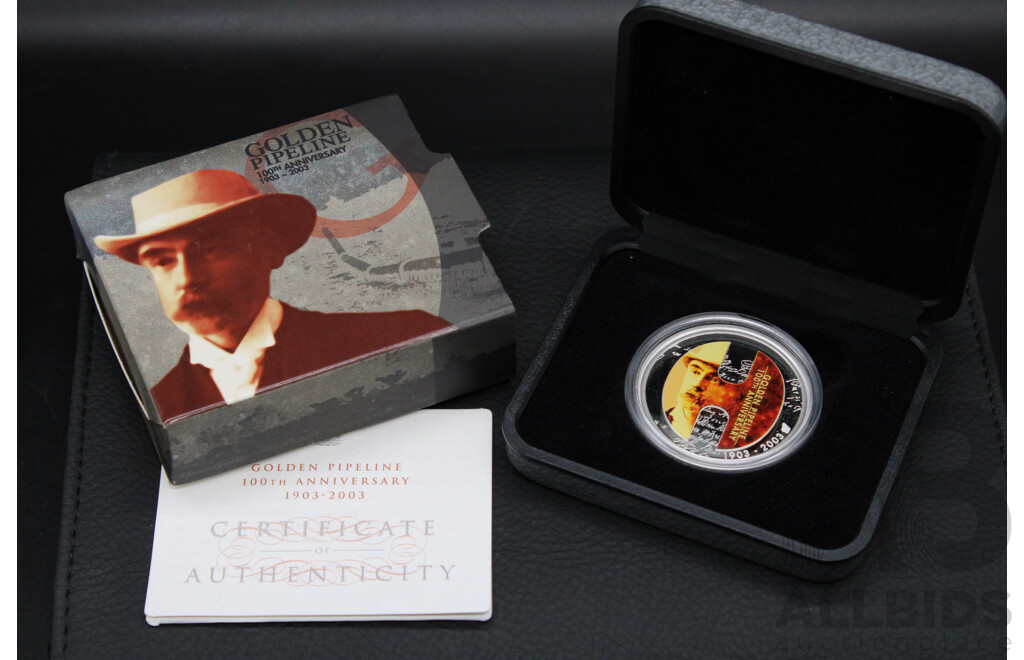 Australian TPM Golden Pipeline 100th Anniversary 1903-2003 One Dollar Silver Proof Coin
