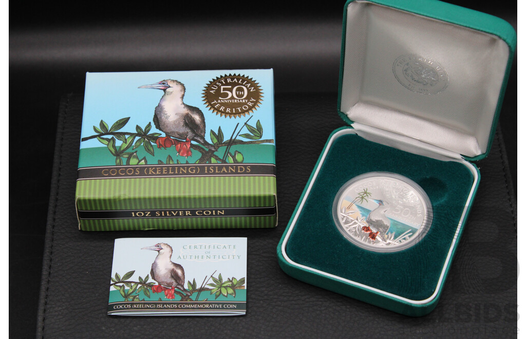 Australian TPM 2005 Cocos (Keeling) Island 50th Anniversary 1oz One Dollar Silver Proof Coin