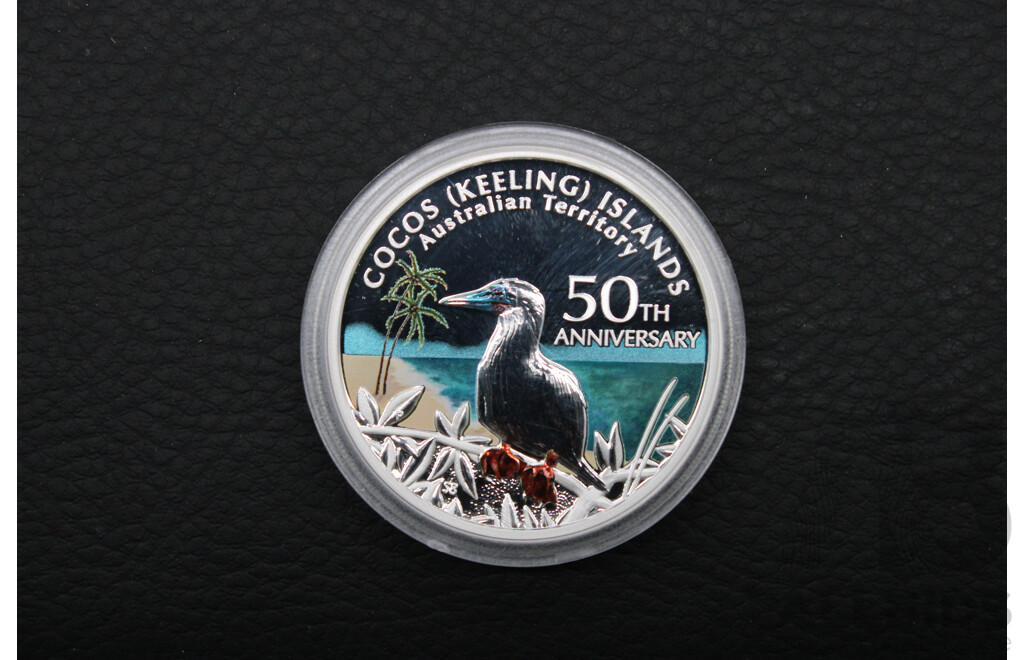 Australian TPM 2005 Cocos (Keeling) Island 50th Anniversary 1oz One Dollar Silver Proof Coin