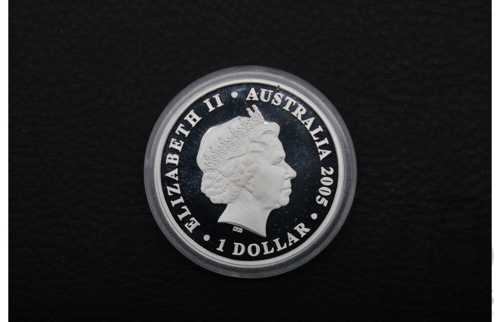 Australian TPM 2005 Cocos (Keeling) Island 50th Anniversary 1oz One Dollar Silver Proof Coin
