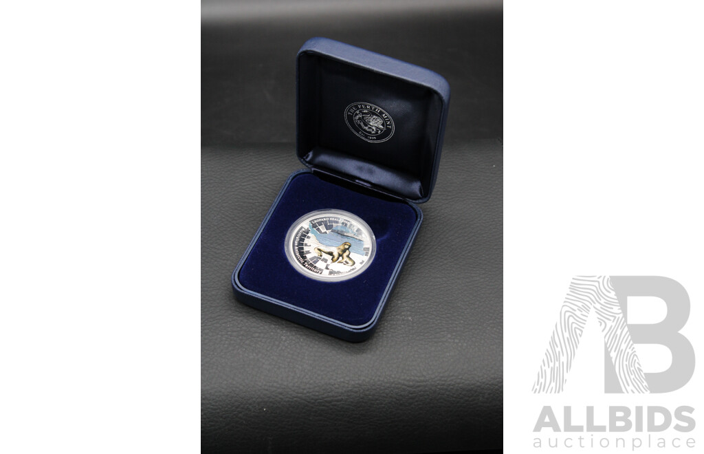 Australian TPM 2005 Australian Antarctic Territory Leopard Seal 1oz One Dollar Silver Proof Coin