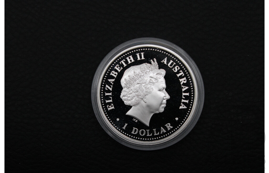 Australian TPM 2004 Australian Antarctic Territory Mawson Station 50th Anniversary 1oz One Dollar Silver Proof Coin