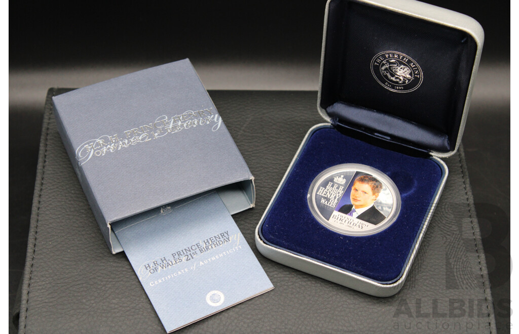 Australian TPM 2005 ''Prince Henry 21st Birthday'' 1oz One Dollar Silver Proof Coin