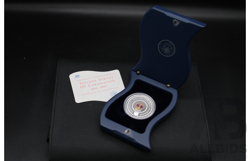 Australian TPM 2003 ''50th Anniversary of the Coronation of Queen Elizabeth II'' 1oz One Dollar Silver Proof Coin