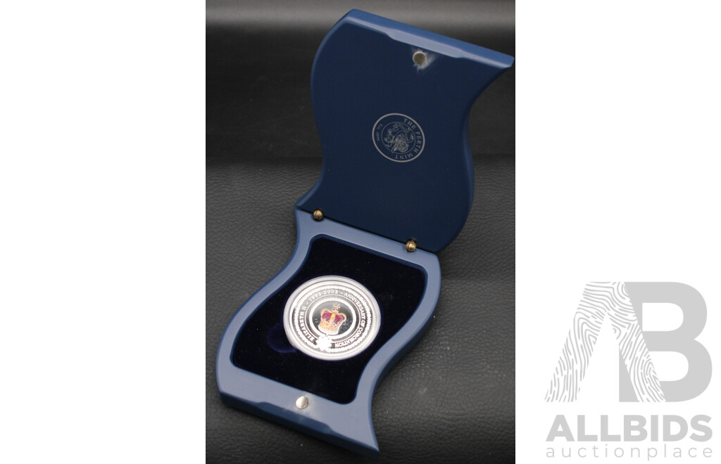 Australian TPM 2003 ''50th Anniversary of the Coronation of Queen Elizabeth II'' 1oz One Dollar Silver Proof Coin